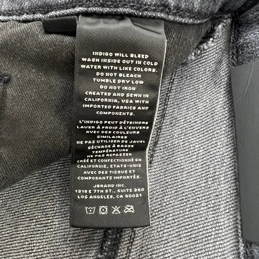 J Brand Mick Bassador Women Grey Charcoal Slim Skinny Stretch Denim Jeans US 28